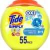 Tide Simply Pods + Oxi Laundry Detergent Soap Pods, Refreshing Breeze, 55 Count, 30 Ounces | BigEasyMart.com