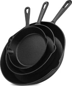 Utopia Kitchen Pre-Seasoned Cast Iron Skillet Set 3-Piece | BigEasyMart.com