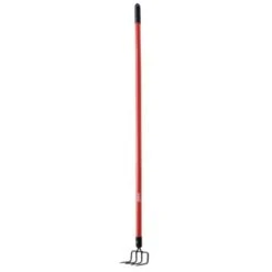Long Handle 4 Tine Cultivator Red LH005 | BigEasyMart.com