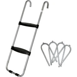 Skywalker Trampolines 40 Inch Wide-Step Trampoline Ladder & Wind Stakes | BigEasyMart.com
