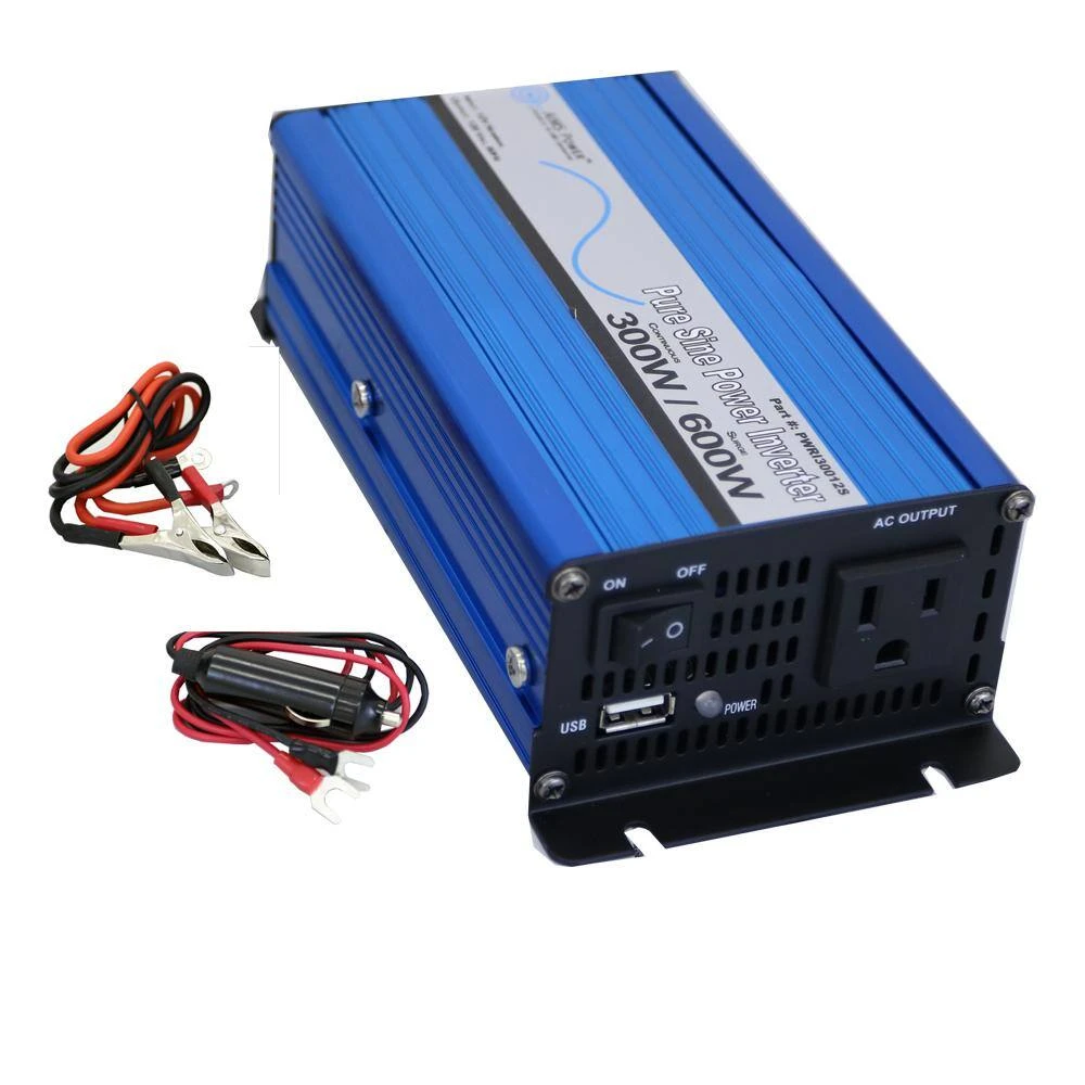 AIMS POWER PWRI30024S 300-Watt Pure Sine Inverter 24-Volt DC To 120-Volt AC | BigEasyMart.com
