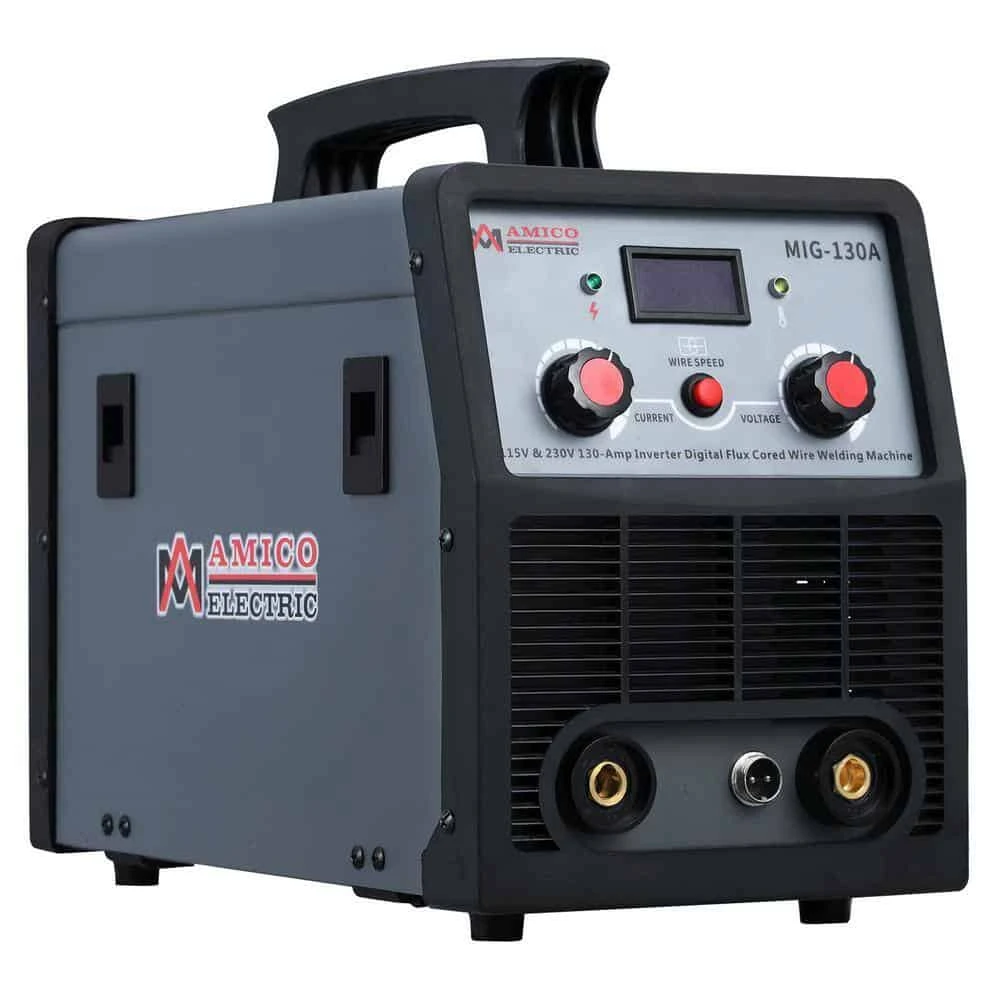 AM AMICO ELECTRIC MIG-130A 130 Amp MIG Wire Feeder Flux Cored Wire Gasless Welder, 115-Volt And 230-Volt IGBT Inverter Welding, 80% Duty Cycle | BigEasyMart.com - Image 3