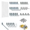 Triton Products DB-36WH-Kit 9/32 In. White Polypropylene Pegboards With Locking Hook Assortment (36-Piece) | BigEasyMart.com