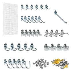 Triton Products PEG36-WHT 24 In. H X 42 In. W Pegboard 1-Pack White High-Density Fiberboard Kit With 36 Hooks | BigEasyMart.com