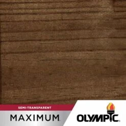 Olympic OLY709-05 Maximum 5 Gal. Black Walnut Semi-Transparent Exterior Stain And Sealant In One Low VOC | BigEasyMart.com