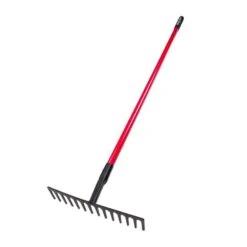 Bully Tools 92301 14-Tine Level Head Rake With 66 In. Fiberglass Handle | BigEasyMart.com