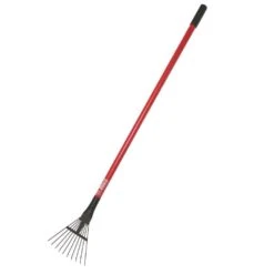 Bully Tools 92317 8 In. Shrub Rake With Fiberglass Handle And 10 Spring Steel Tines | BigEasyMart.com