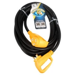 Camco Heavy-Duty RV Extension Cord With PowerGrip Handles, 25-Foot, 30-Amp,10-Gauge - Multicolor (55191) | BigEasyMart.com