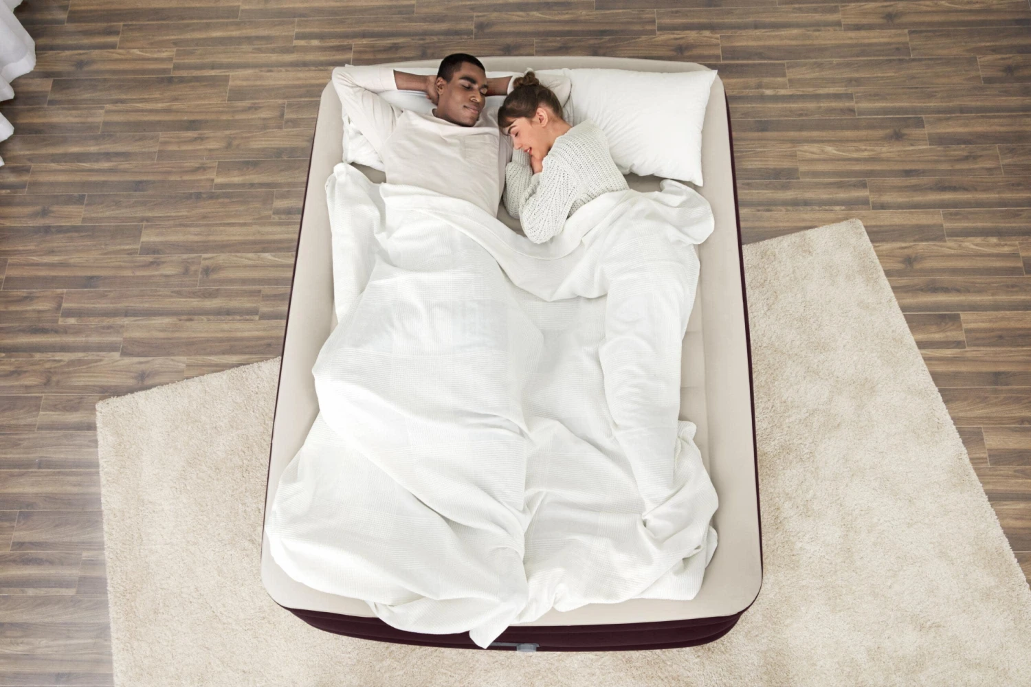 Bestway Maroon 20" Queen Air Mattress With Built-in Pump | BigEasyMart.com - Image 5