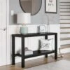Mainstays Parsons Console Table, Multiple Colors Available - Black Oak | BigEasyMart.com