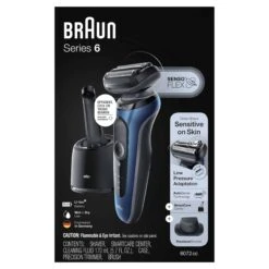 Braun Series 6 6072cc Men's Electric Shaver And Precision Trimmer, Blue | BigEasyMart.com