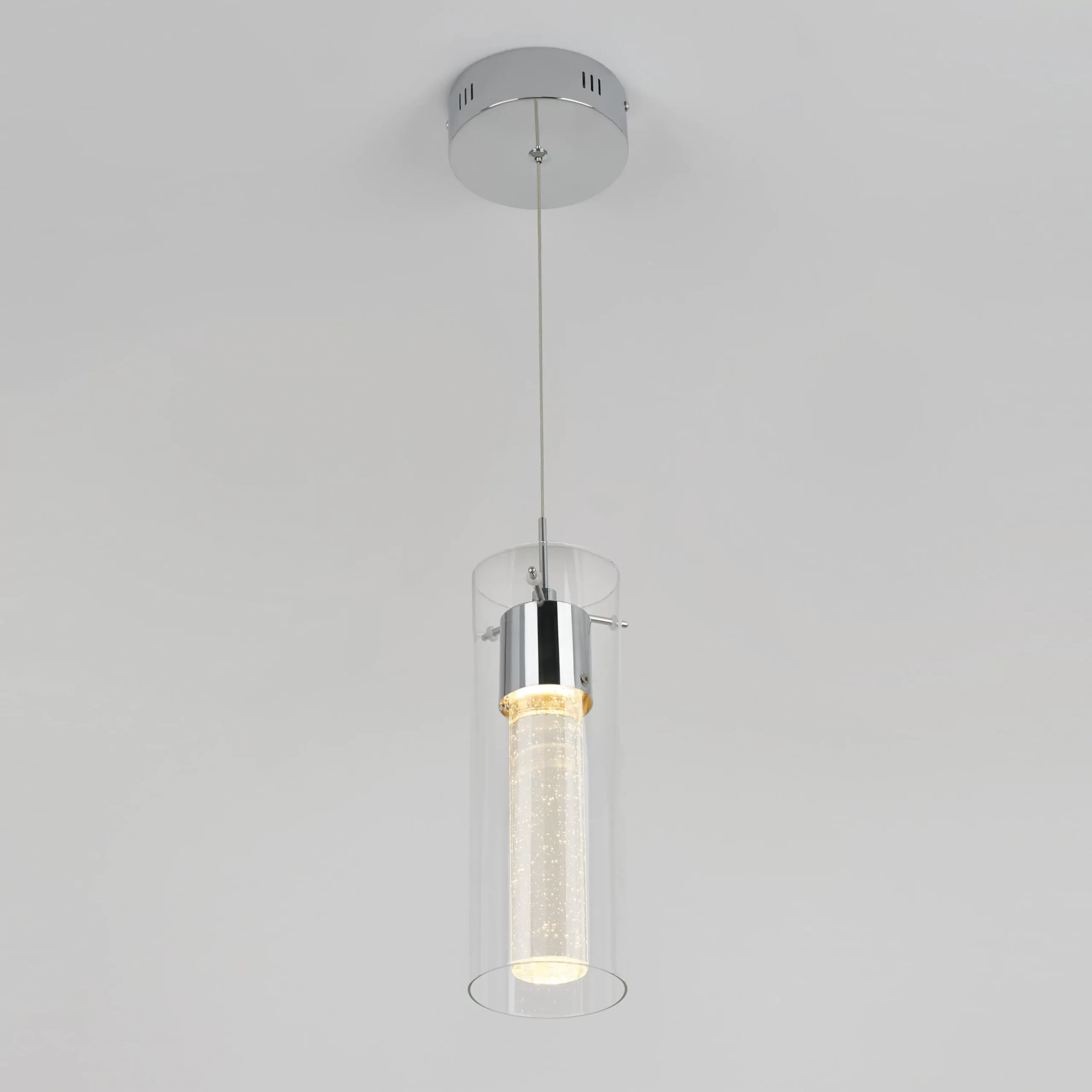 Artika OME1LB-HD2D Essence 1-Light Chrome Modern Integrated LED Ceiling Hanging Pendant Light | BigEasyMart.com - Image 2