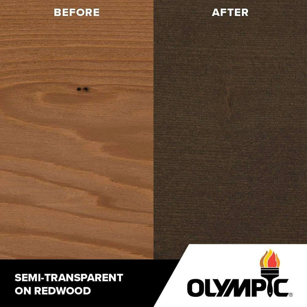 Olympic OLY905-05 Maximum 5 Gal. Cinder Semi-Transparent Exterior Stain And Sealant In One Low VOC | BigEasyMart.com - Image 3