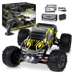 LAEGENDARY Sonic 1:16 Scale RC Off-Road Car, Up To 25 MPH, Black/Yellow | BigEasyMart.com