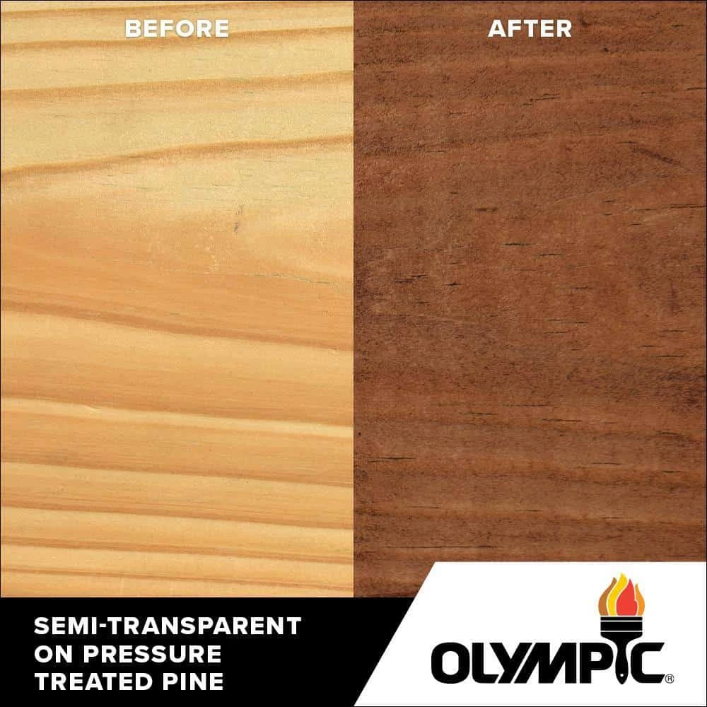 Olympic OLY729-05 Maximum 5 Gal. Dark Mahogany Semi-Transparent Exterior Stain And Sealant In One Low VOC | BigEasyMart.com - Image 7