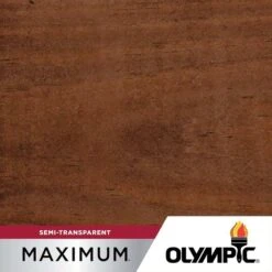 Olympic OLY729-05 Maximum 5 Gal. Dark Mahogany Semi-Transparent Exterior Stain And Sealant In One Low VOC | BigEasyMart.com