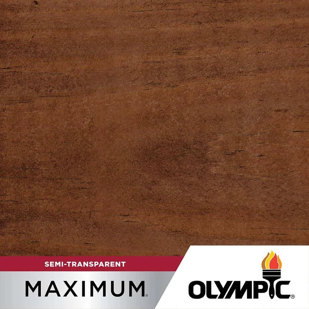 Olympic OLY729-05 Maximum 5 Gal. Dark Mahogany Semi-Transparent Exterior Stain And Sealant In One Low VOC | BigEasyMart.com