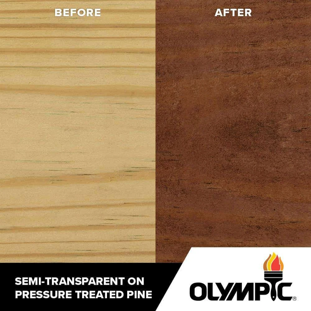Olympic OLY729-05 Maximum 5 Gal. Dark Mahogany Semi-Transparent Exterior Stain And Sealant In One Low VOC | BigEasyMart.com - Image 6
