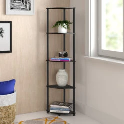 Delrosario 11.6'' W Plastic Corner Bookcase | BigEasyMart.com