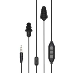 Plugfones Guardian Plus 29 DB Nylon/Silicone/Soft Foam 3.5 MM Jack Earplugs/Earphones W/Mic Black 1 | BigEasyMart.com