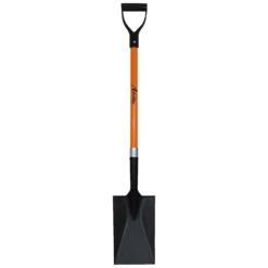 Ashman Online Heavy Duty Spade Shovel - 41 Inches Long Orange Metal Shovel With D Grip Handle (1 Pack) | BigEasyMart.com