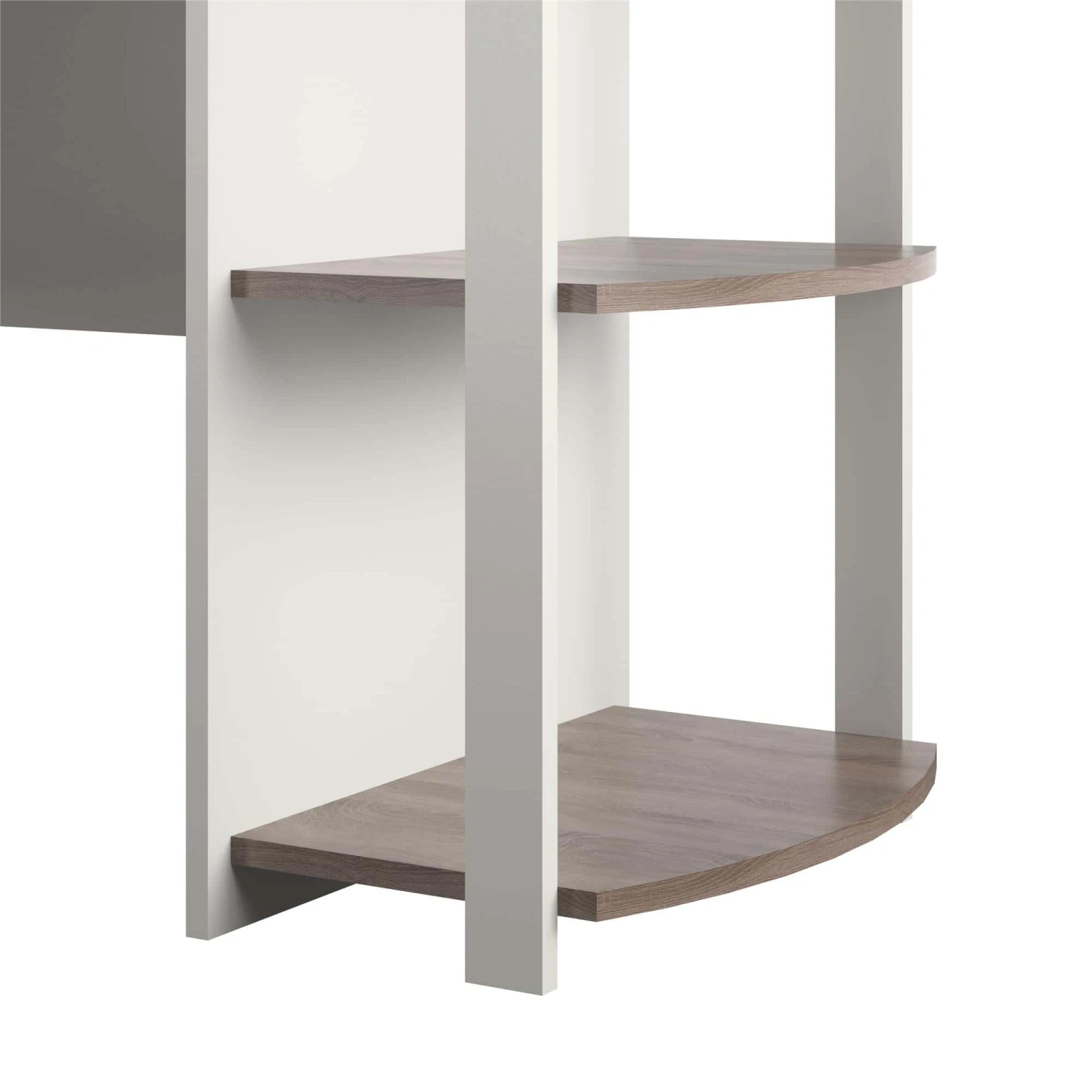 Ameriwood Home Dominic L Desk With Bookshelves, White | BigEasyMart.com - Image 11