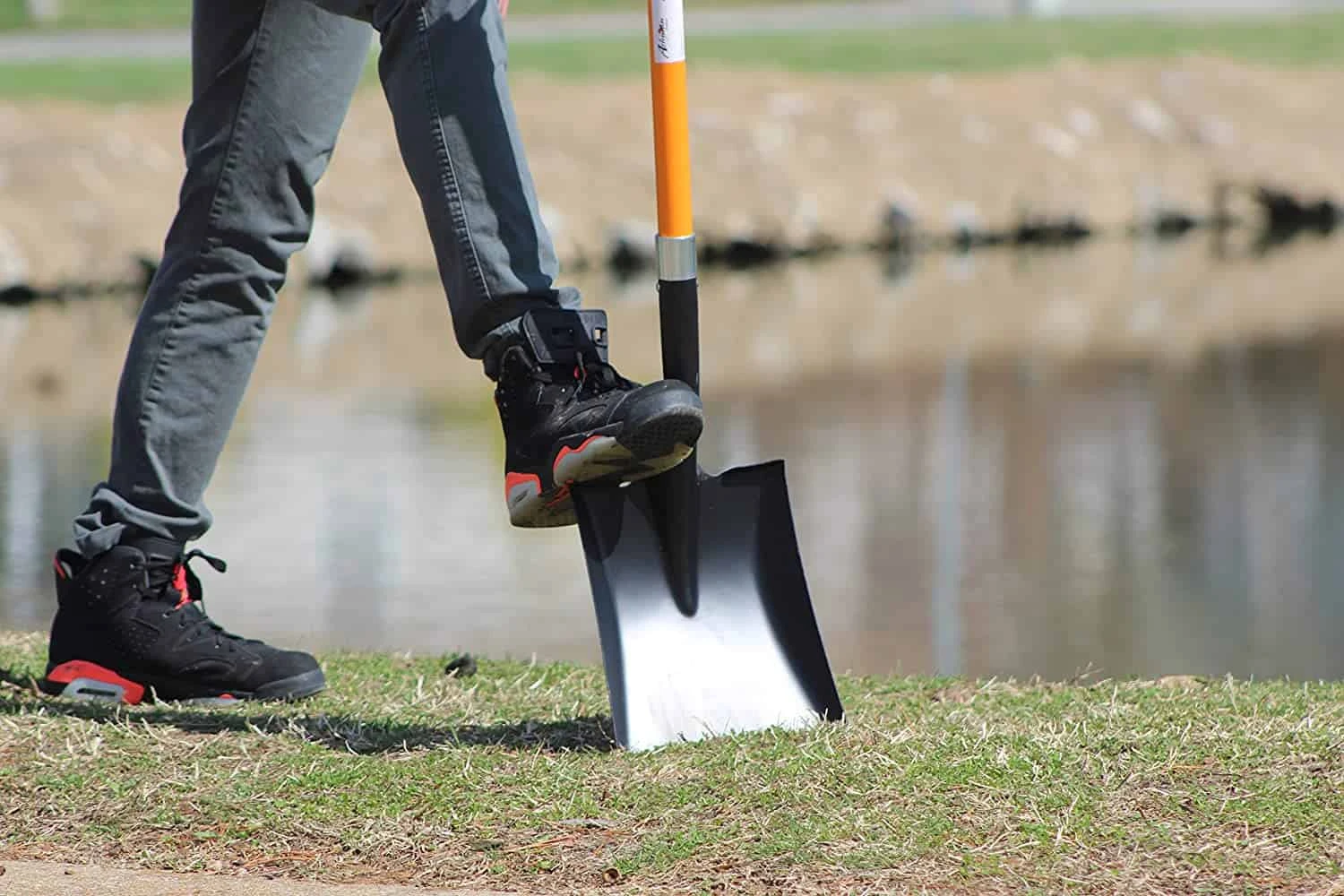 Ashman Heavy Duty Square Head Shovel Or Transfer Shovel - 41 Inches Long Handle β Orange Metal Shovel (1 Pack). | BigEasyMart.com - Image 6