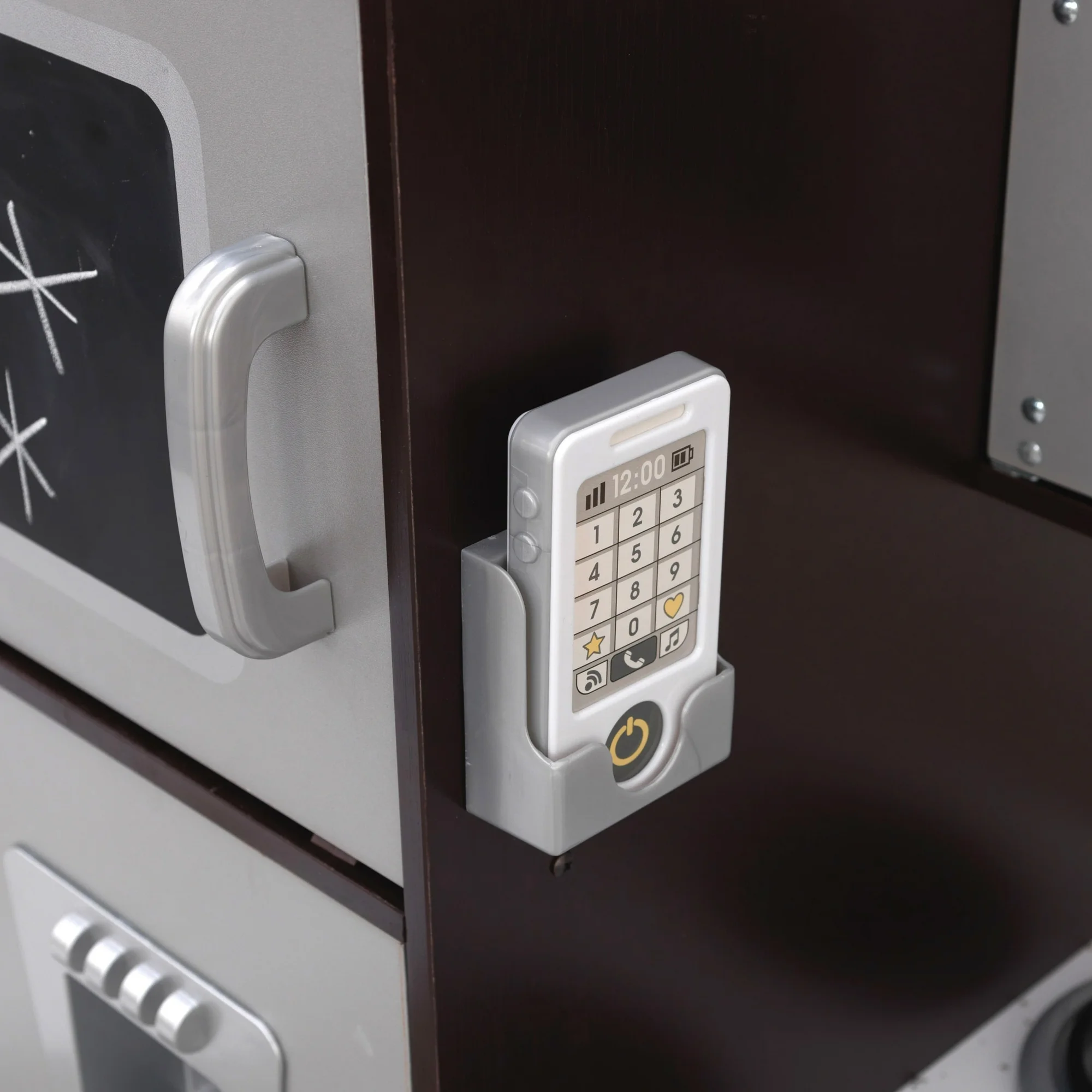 KidKraft Uptown Espresso Wooden Play Kitchen And 30-Piece Play Food Accessories | BigEasyMart.com - Image 5