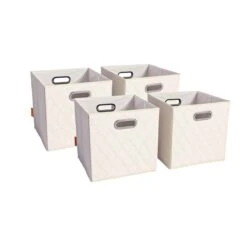 Faux Leather Bin Set (Set Of 4) | BigEasyMart.com