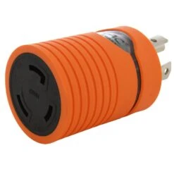 ADL1430L530 Locking Adapter NEMA L14-30P 30Amp 125/250Volt 4Prong Locking Plug To L5-30R 3Prong 30Amp Locking Female Connector | BigEasyMart.com