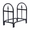Costway 2 Feet Outdoor Heavy Duty Steel Firewood Storage Holder | BigEasyMart.com