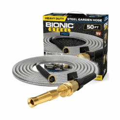 Bionic Steel PRO Garden Hose 50 Ft, 304 Stainless Steel Metal Water Hose 50Ft, 500 PSI - 2023 Model | BigEasyMart.com