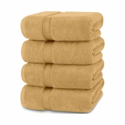 Utopia Towels 4 Pack Premium Bath Towels Set, 27 X 54 Inches, Beige | BigEasyMart.com
