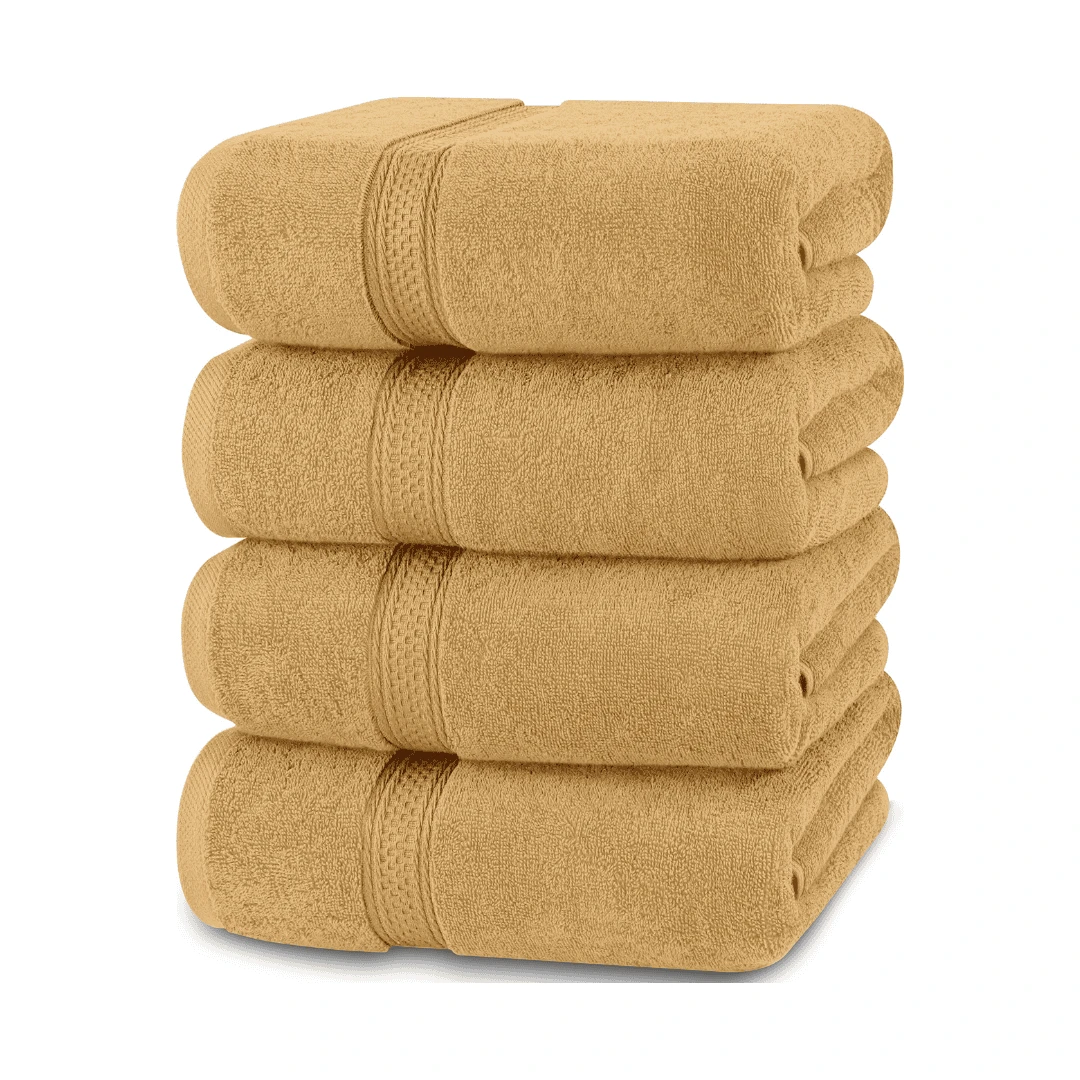 Utopia Towels 4 Pack Premium Bath Towels Set, 27 X 54 Inches, Beige | BigEasyMart.com