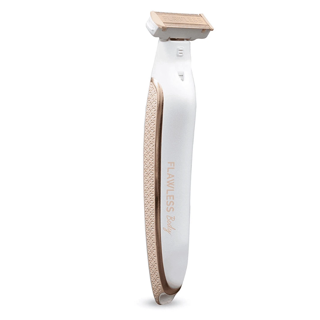 Finishing Touch Flawless Body Rechargeable Ladies Shaver And Trimmer, White/Rose Gold | BigEasyMart.com