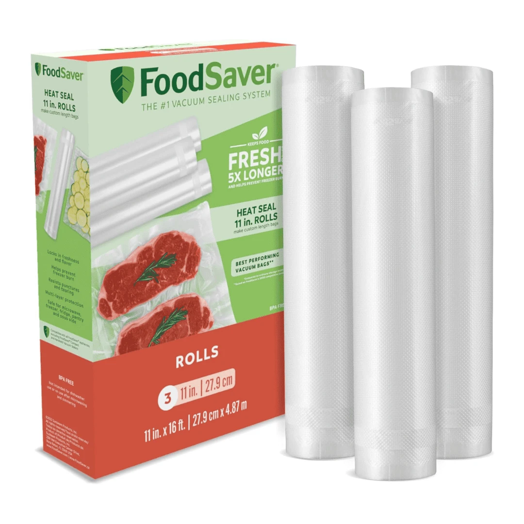 FoodSaver 11" X 16' Vacuum Seal Roll, 3 Pack | BigEasyMart.com
