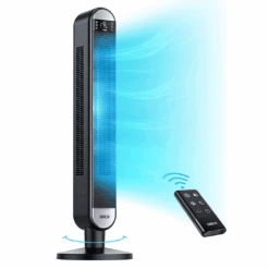 Dreo Tower Fan For Bedroom, 90° Oscillating Fan, 42 Inch Bladeless Floor Fan, Quiet Cooling Fan With Remote | BigEasyMart.com