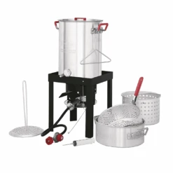 CreoleFeast TFS3010 Propane 30 Qt. Turkey And 10 Qt. Fish Fryer Boiler Steamer Set | BigEasyMart.com