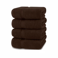 Utopia Towels 4 Pack Premium Bath Towels Set, 27 X 54 Inches, Dark Brown | BigEasyMart.com