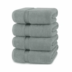 Utopia Towels 4 Pack Premium Bath Towels Set, 27 X 54 Inches, Cool Grey | BigEasyMart.com
