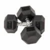BalanceFrom Rubber Encased Hex Dumbbells, 40 Lbs Pair, Black | BigEasyMart.com