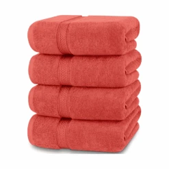 Utopia Towels 4 Pack Premium Bath Towels Set, 27 X 54 Inches, Coral | BigEasyMart.com
