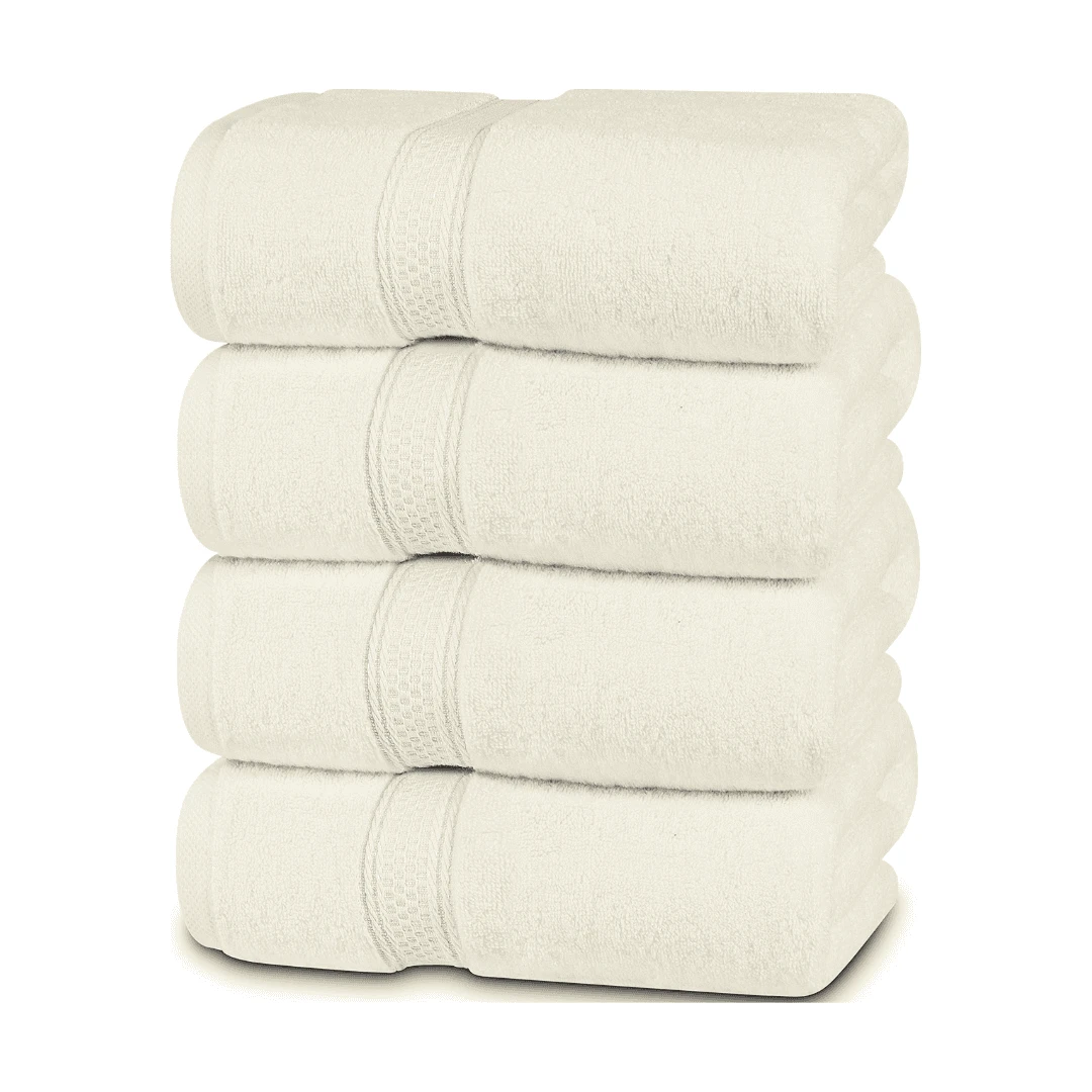 Utopia Towels 4 Pack Premium Bath Towels Set, 27 X 54 Inches, Ivory | BigEasyMart.com