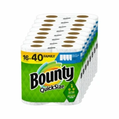 Bounty Quick-Size Paper Towels, White, 16 Family Rolls = 40 Regular Rolls | BigEasyMart.com