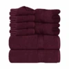 Utopia Towels 8-Piece Premium Towel Set, 2 Bath Towels, 2 Hand Towels, And 4 Wash Clothsm, Burgundy | BigEasyMart.com