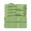 Utopia Towels 8-Piece Premium Towel Set, 2 Bath Towels, 2 Hand Towels, And 4 Wash Clothsm, Sage Green | BigEasyMart.com