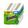 Bounty Quick-Size Paper Towels, White, 12 Family Rolls = 30 Regular Rolls | BigEasyMart.com
