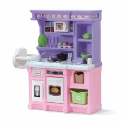 Step2 Little Bakers Pink Toddler Plastic Kitchen Playset With 30 Piece Play Set | BigEasyMart.com