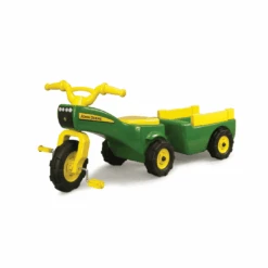 TOMY John Deere Pedal Tricycle And Wagon Set, Green | BigEasyMart.com