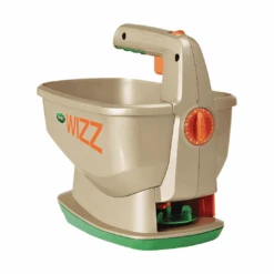 Scotts Wizz Spreader For Grass Seed, Fertilizer, Salt And Ice Melt, Handheld Spreader Holds Up To 2,500 Sq. Ft. Of Product, Brown | BigEasyMart.com
